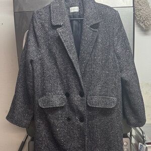 Pendleton Black Herringbone Trench Coat